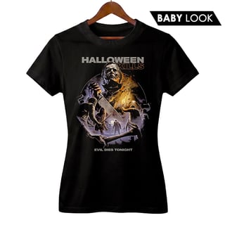 Camiseta Feminina Halloween Kills | O Mal Morre Esta Noite | Filme de Terror