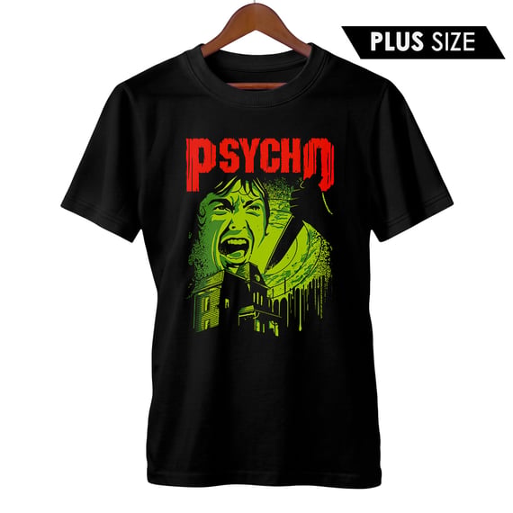 Camiseta Plus Size Psicose + Banda Pantera | Rock Horror