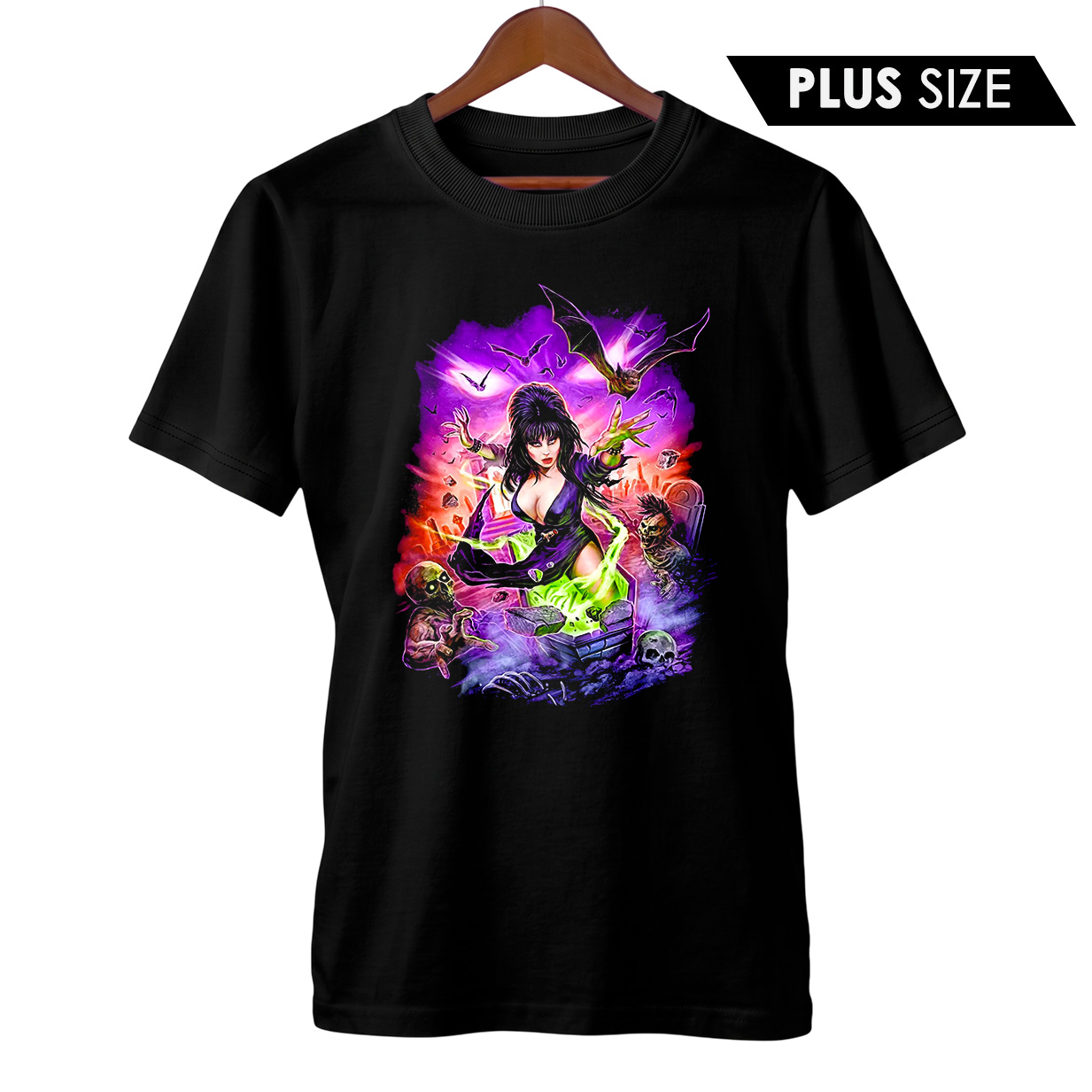 Camiseta Plus Size Elvira: A Rainha das Trevas | Despertar dos Mortos | Filme de Terror