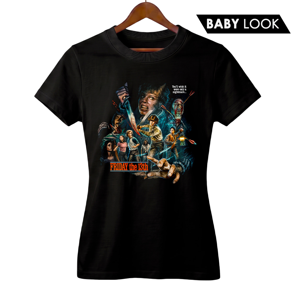 Baby Look Feminina Sexta-Feira 13 | Terror em Crystal Lake | Filme de Terror