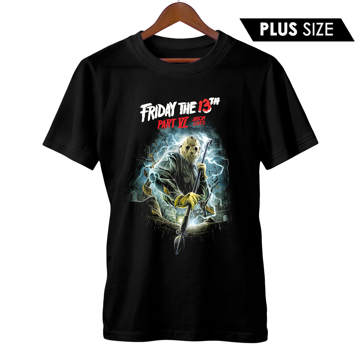 Camiseta Plus Size Sexta-Feira 13 - Parte 6 | Jason Vive | Filme de Terror