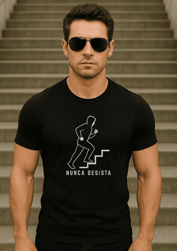 Camiseta Nunca Desista - silhueta