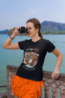 Nome do produto NinguEM vê, mas eu sinto -- Baby Look V2 Preta