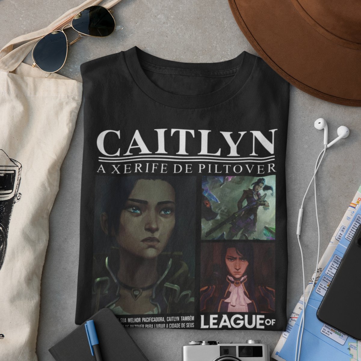 Nome do produto: Camiseta - Caitlyn A Xerife de Piltover