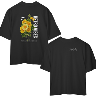 Nome do produto Camiseta Oversized - Girassois retro