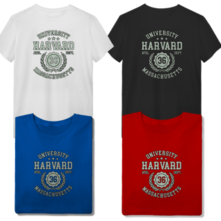 Nome do produto T-Shirt Quality - Harvard university