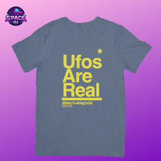 Nome do produto Camiseta Ufos are real azul marinho Estonada ,Camiseta Estonada
