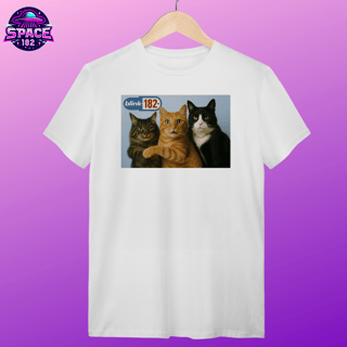 Nome do produto Camiseta  Gatos blink 182 Cats Of The State