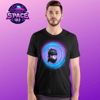 Camiseta  Gato e a Menina no Lago 