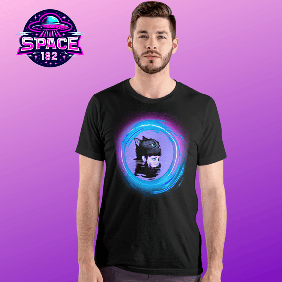 Camiseta  Gato e a Menina no Lago 