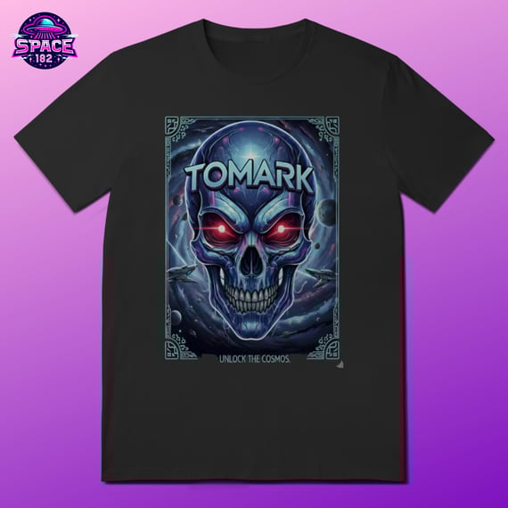 Camiseta TOMARK Oficial Caveira Alienigena Unlock The Cosmos