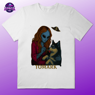 Nome do produto Cammiseta Oficial Alienigena Japonesa Com Cachorro Husky Plus Size Sem  Aquarela