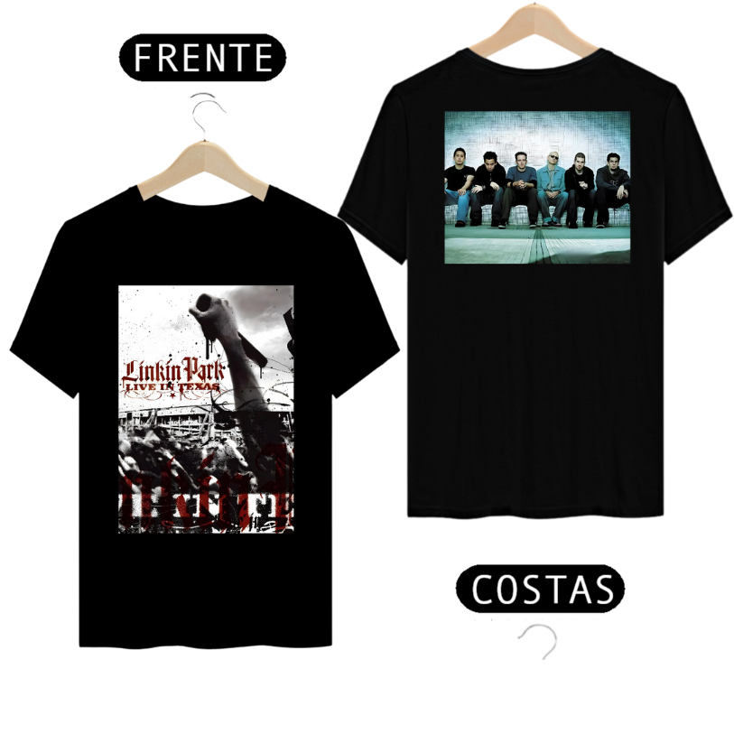 Nome do produto: Camiseta Linkin Park Live In Texas RARA Quality