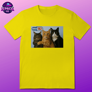 Nome do produto Camiseta  Gatos blink 182 Cats Of The State