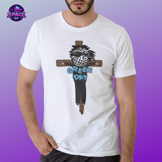 Nome do produto Camiseta Green Day Our Savior, One Eyed Bastard St Jimmy Crucificado