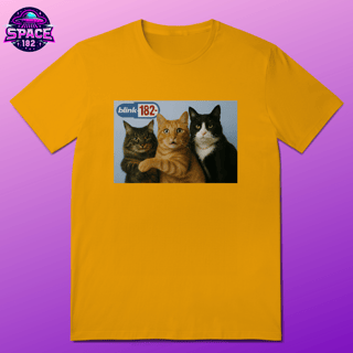 Nome do produto Camiseta  Gatos blink 182 Cats Of The State