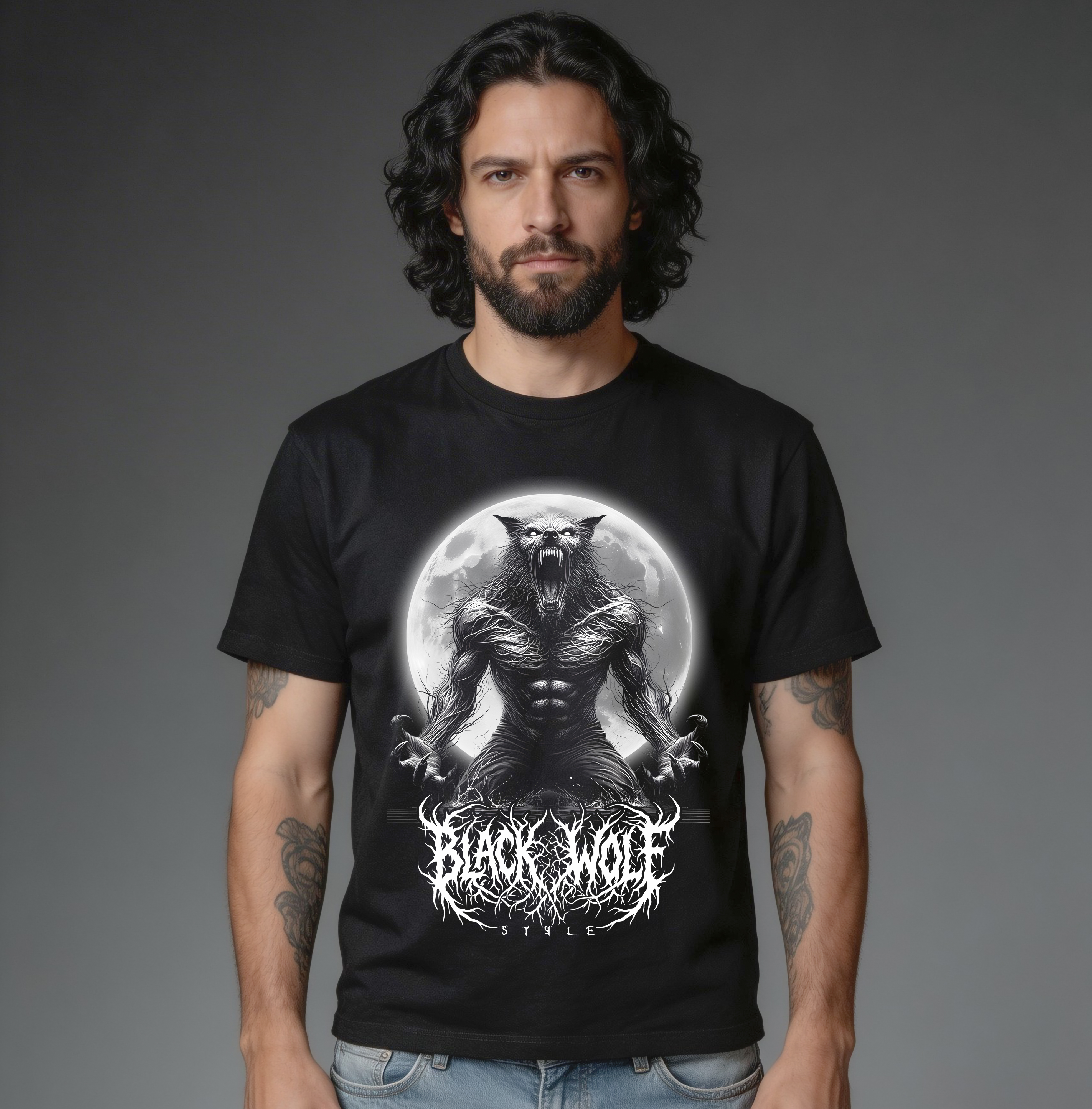 Camiseta Quality - Black Wolf Style Lobisomem
