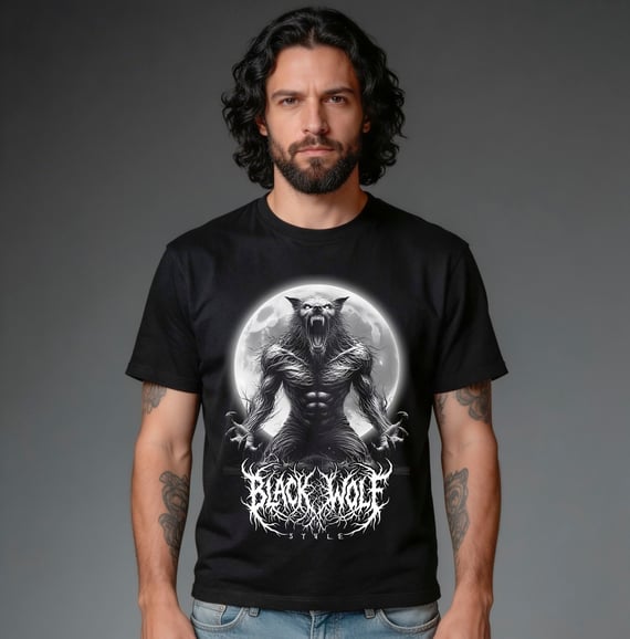 Camiseta Quality - Black Wolf Style Lobisomem