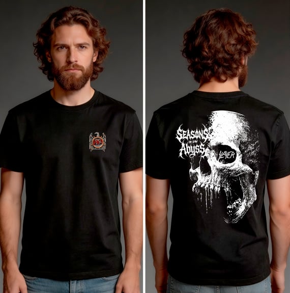 Camiseta Quality (frente e costsa) - Slayer: Seasons in the Abyss