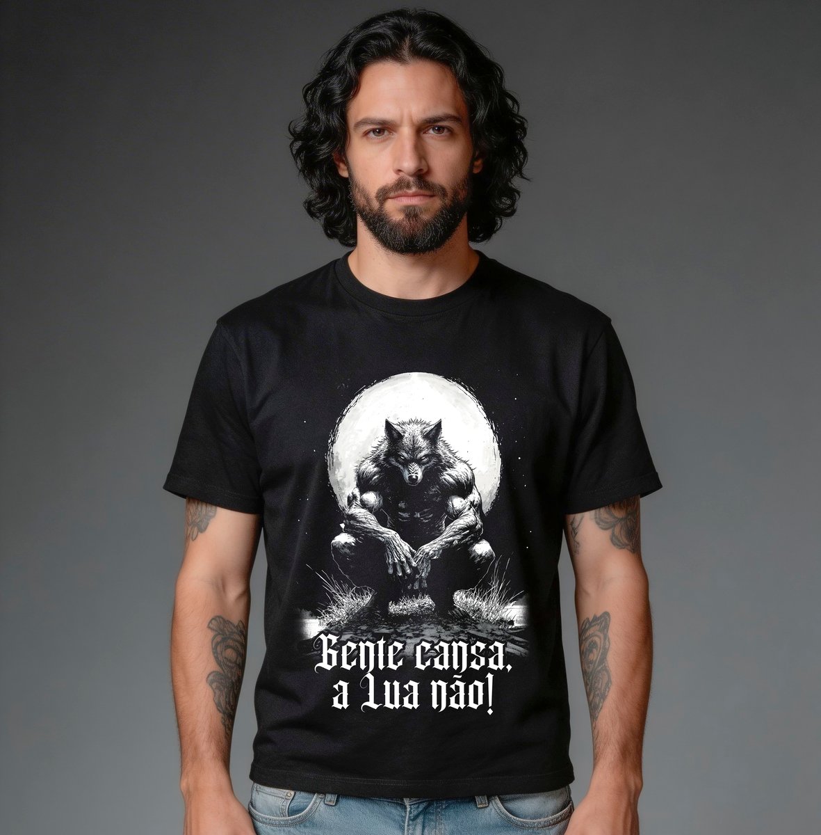 Nome do produto: Camiseta Quality - Gente cansa, a Lua não!