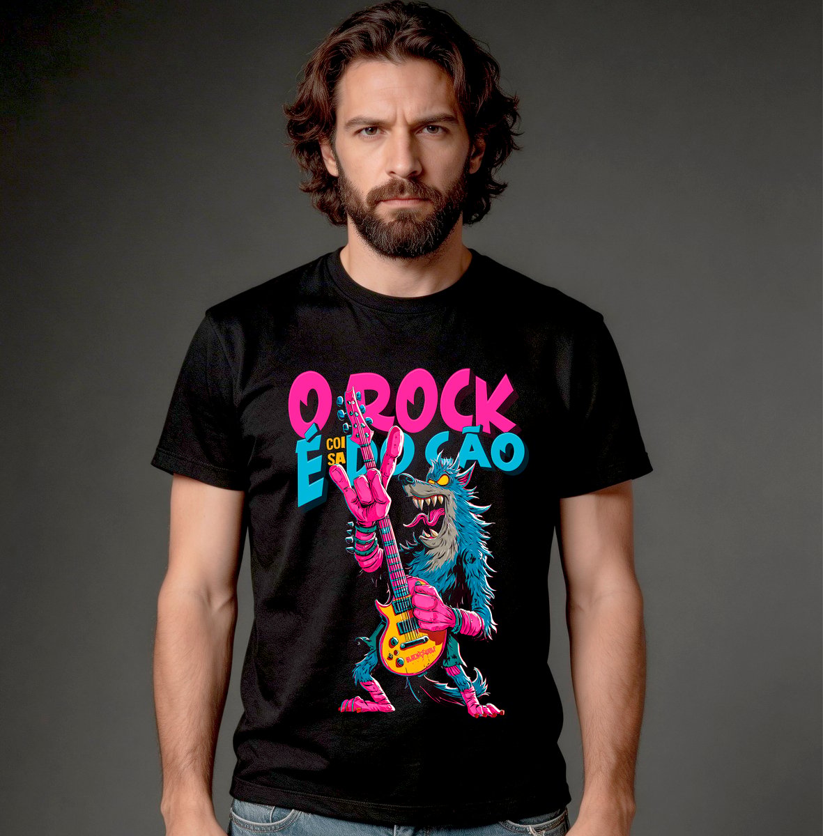Nome do produto: Camiseta Quality - O Rock é coisa do Cão