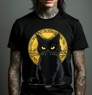 Camiseta - Black Cat Magick