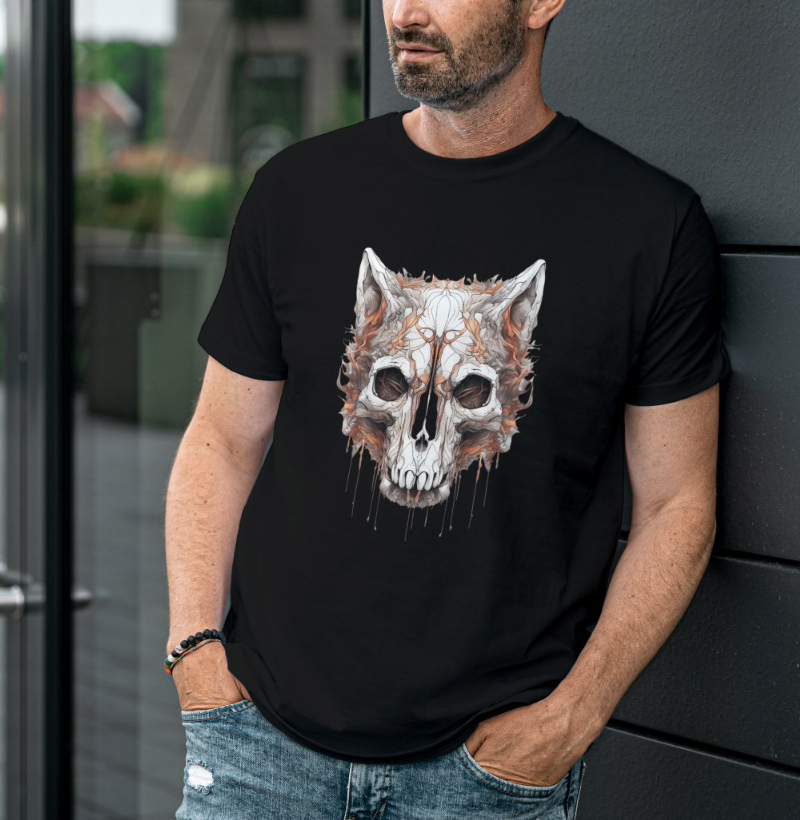 Drop Color Wolf Skull