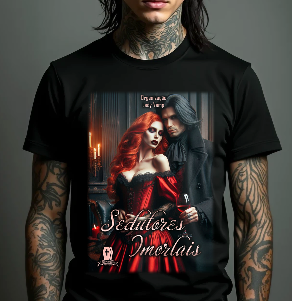 Nome do produto: Camiseta Projetos Sombrios - Sedutores Imortais