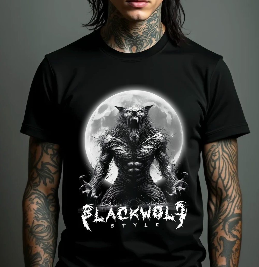 Camiseta - Black Wolf Style Werewolf