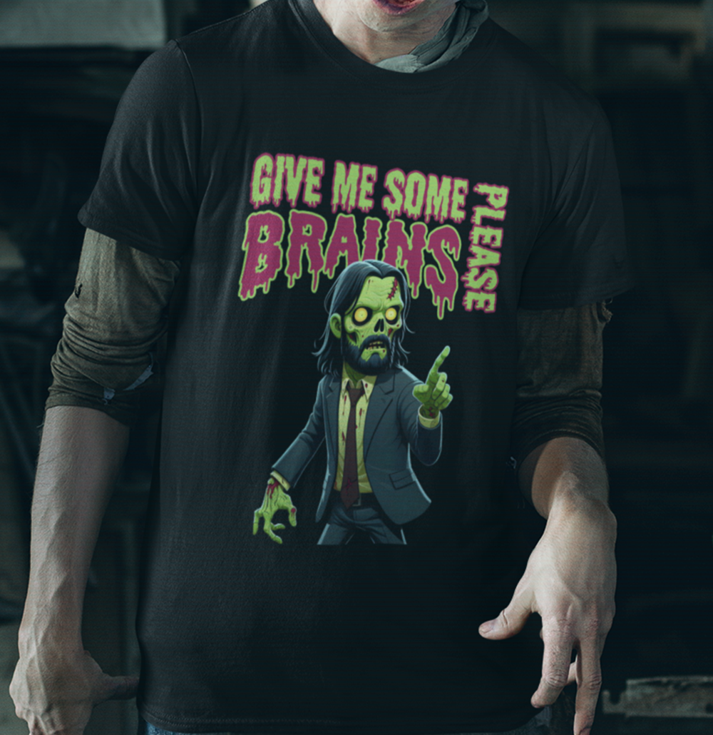 Camiseta - Give me som Brains, please