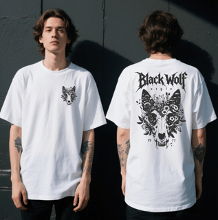 Nome do produto Camiseta Oversized - Dark Garden (Black Wolf Style)