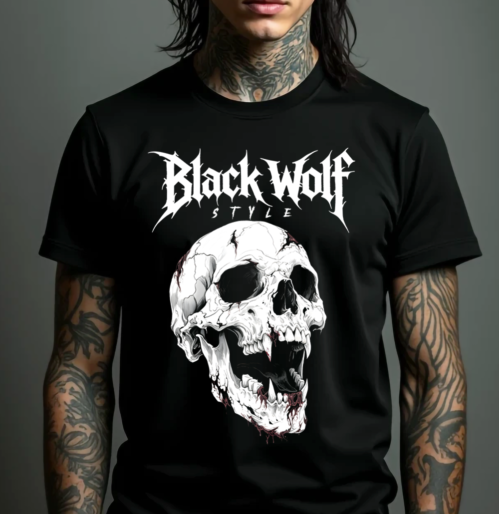 Nome do produto: Camiseta - Vampiric Skull (Black Wolf Style)