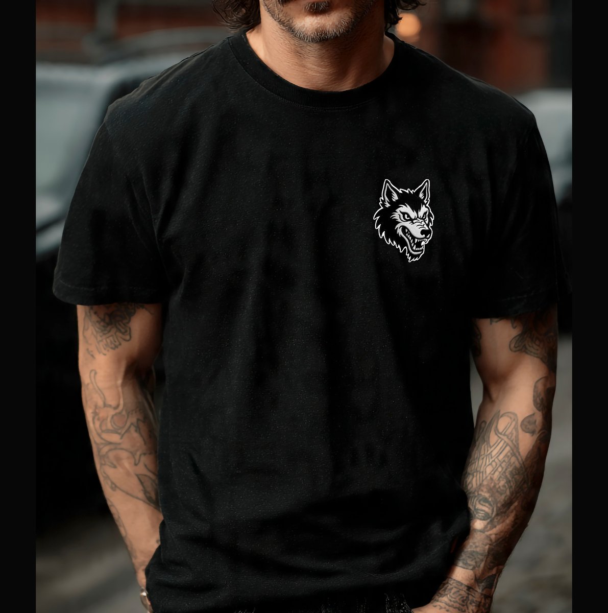 Nome do produto: Camiseta Pima - Lobo Old School