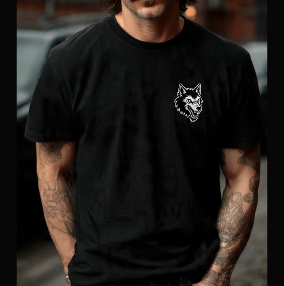 Camiseta Pima - Lobo Old School