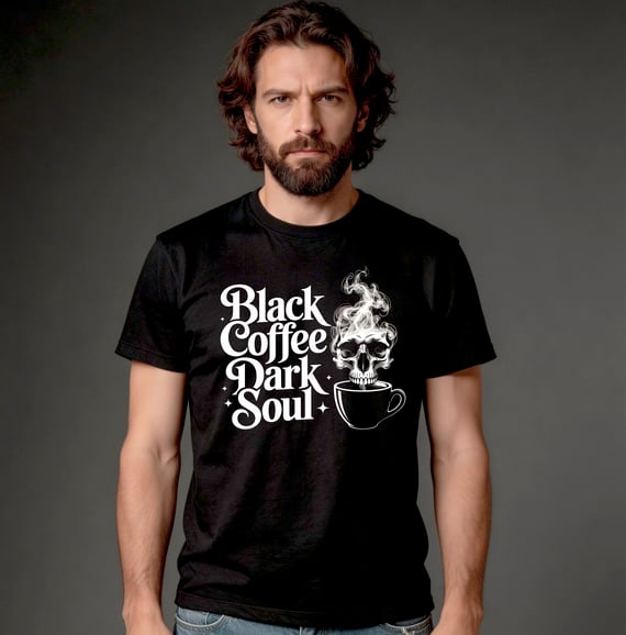 Camiseta Quality - Black Coffee. Dark Soul