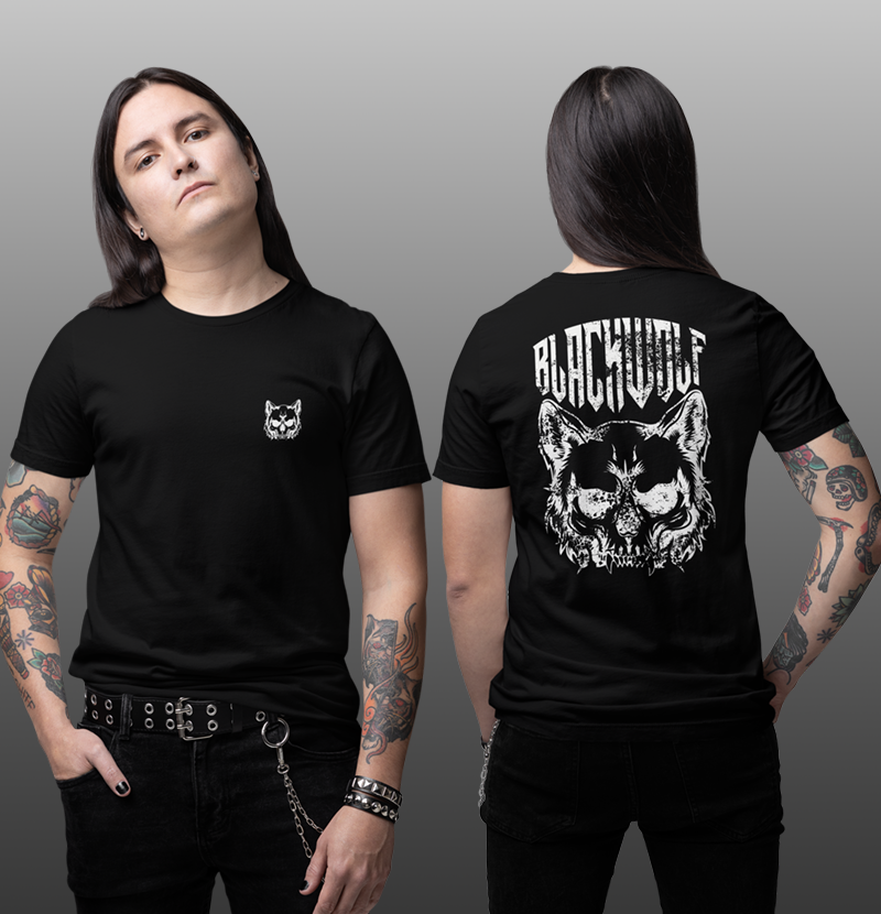Nome do produto: Black Wolf (Wolf Skull) - Tshirt Prime