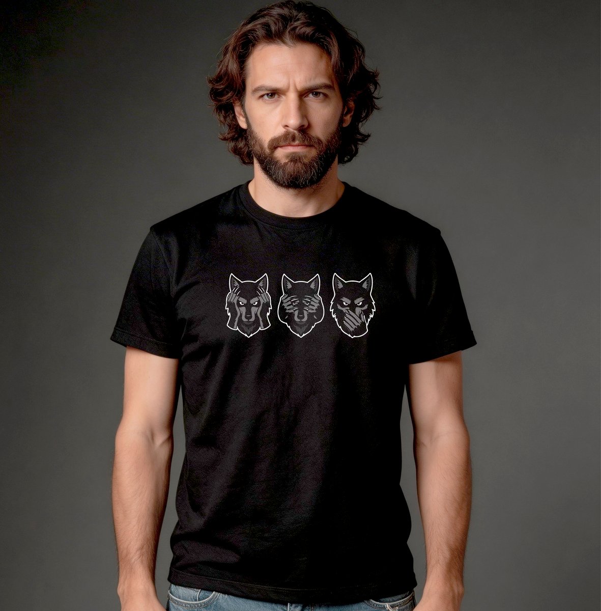 Nome do produto: Camiseta Quality - Os Três Lobos Sábios