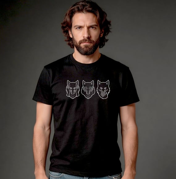 Camiseta Quality - Os Três Lobos Sábios