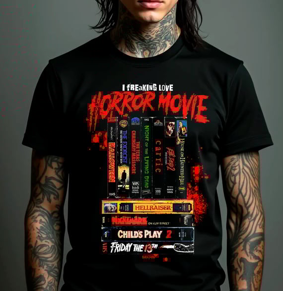 Camiseta - I Freaking Love Horro Movies