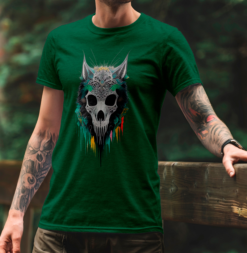 Splash Wolf Skull