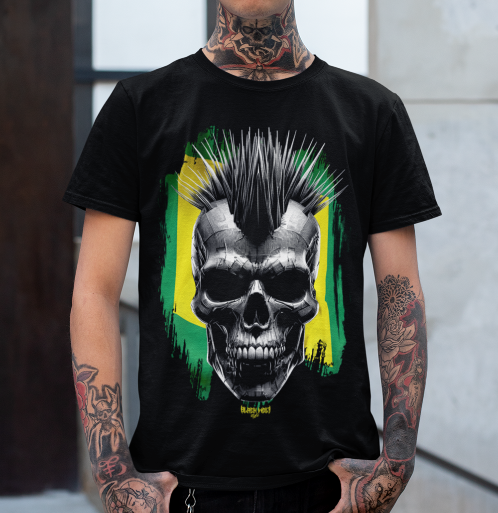 Nome do produto: Camiseta - Brazilian Punk Skull