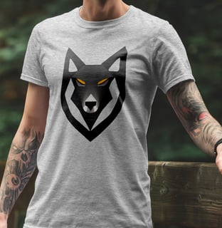 Triangular Black Wolf Face