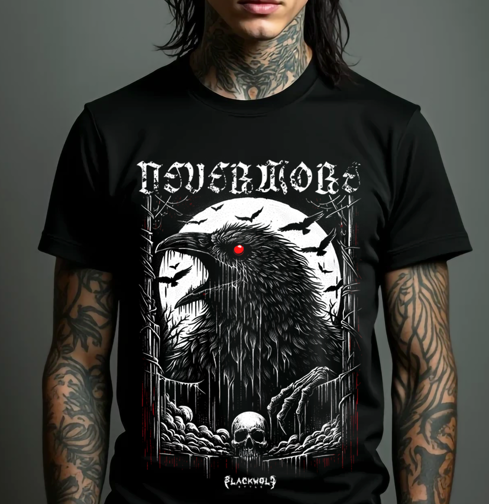 Nome do produto: Camiseta - Nevermore (o Corvo - Poe)