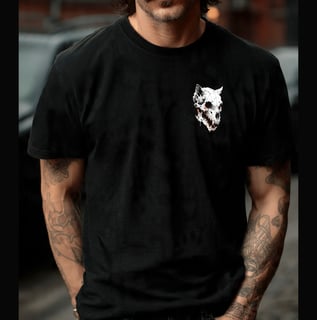 Nome do produto Camiseta Pima (Tecido Peruano) - Wolf Skull