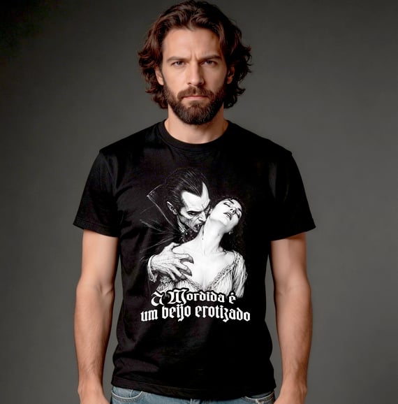 Camiseta Quality - A Mordida é um Beijo Erotizado