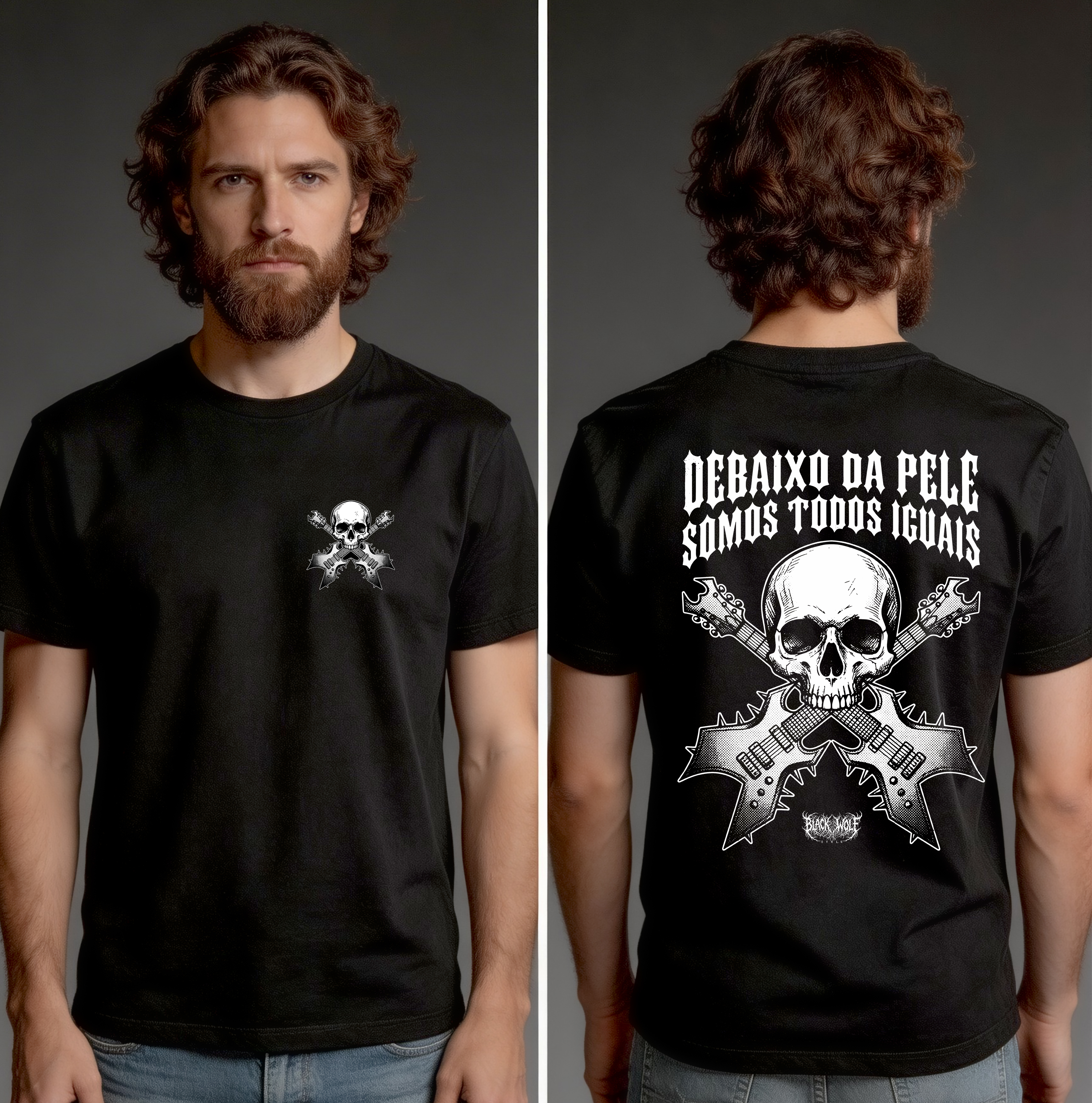 Nome do produto: Camiseta Quality - Debaixo da Pele somos todos Iguais