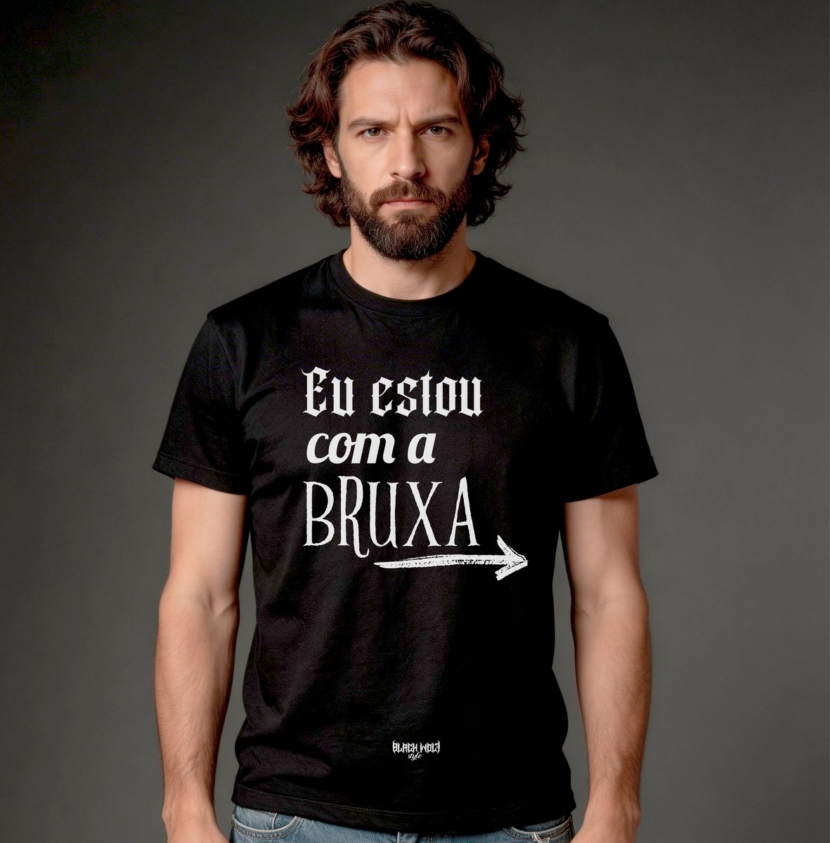 Nome do produto: Camiseta Quality - Eu estou com a Bruxa