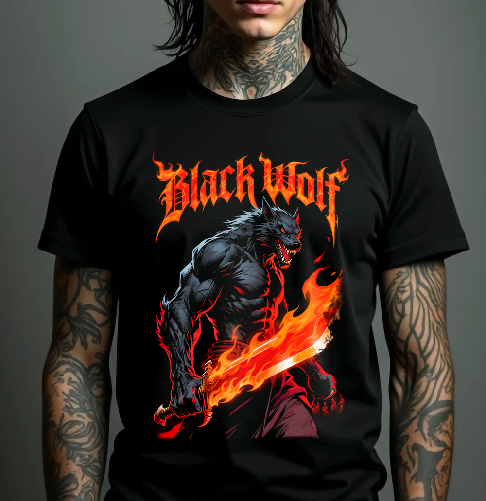 Nome do produto: Camiseta - Werewolf & Fire Sword
