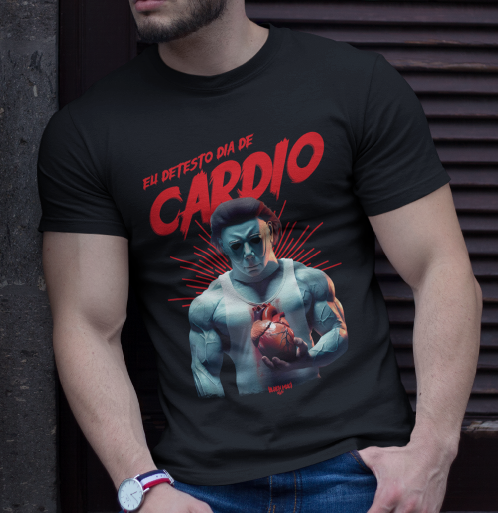 Nome do produto: Camiseta - Eu detesto Dia de Cardio