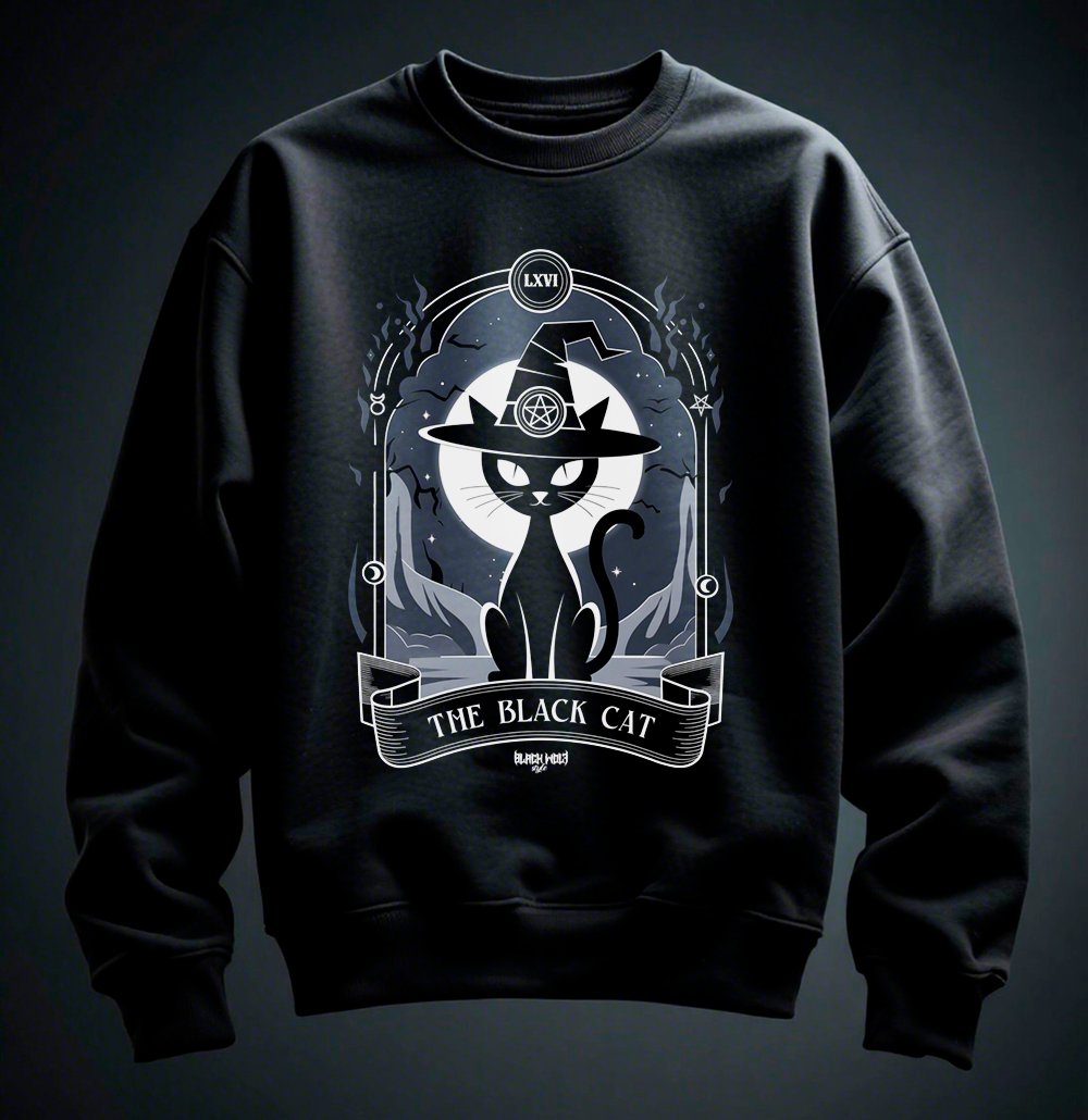 Nome do produto: Moletom - Tarot Card The Black Cat
